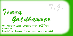 timea goldhammer business card